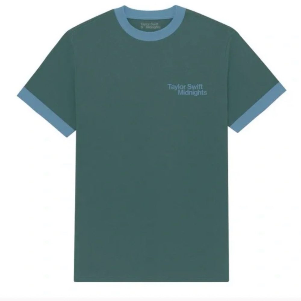Taylor Swift Midnights Green Ringer T-Shirt Size XL NEW